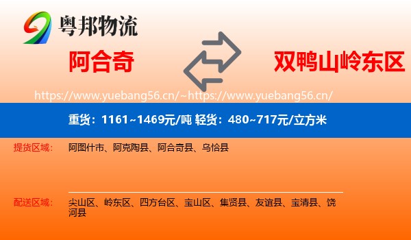 阿合奇到岭东区物流