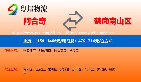阿合奇到南山区物流