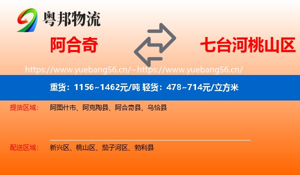 阿合奇到桃山区物流