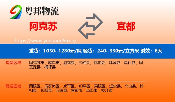 阿克苏到宜都市物流专线名片