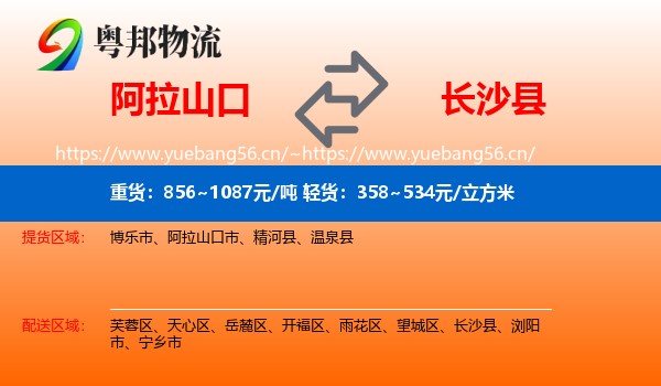 阿拉山口到长沙县物流