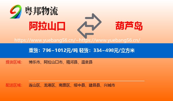 阿拉山口到葫芦岛物流