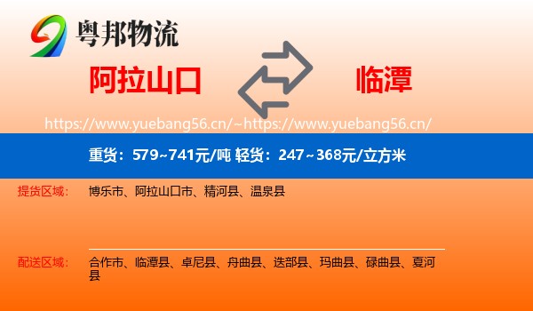 阿拉山口到临潭县物流