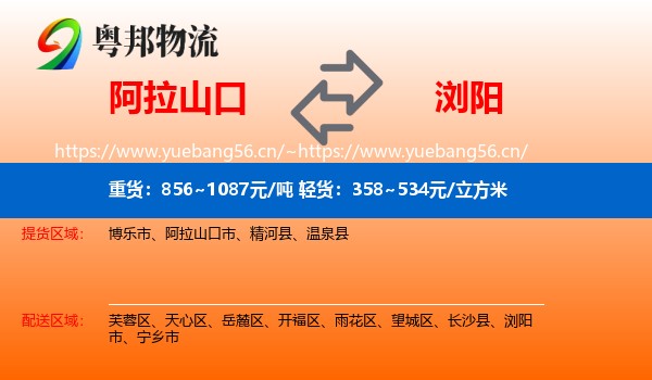 阿拉山口到浏阳市物流