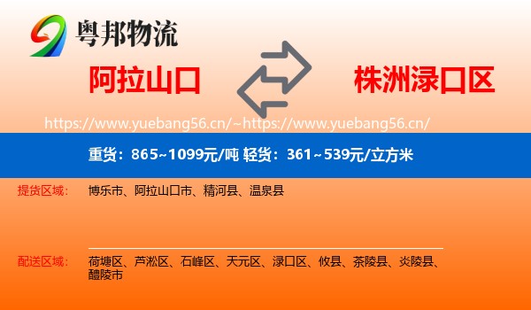 阿拉山口到渌口区物流