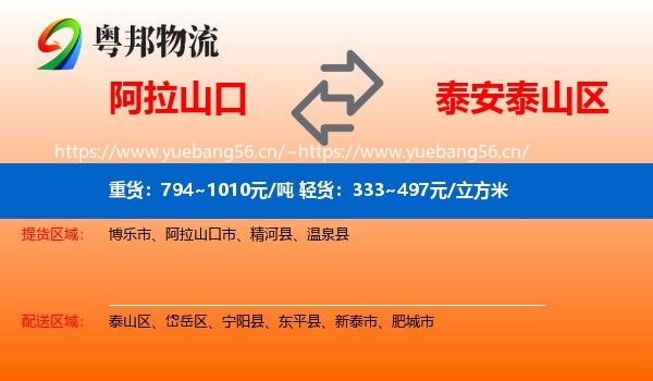 阿拉山口到泰山区物流