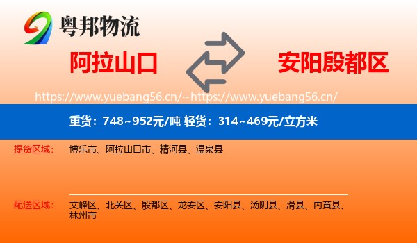 阿拉山口到殷都区物流