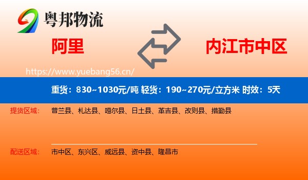 阿里到市中区物流专线名片