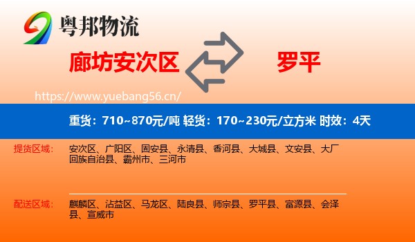 廊坊安次区到罗平县物流专线名片
