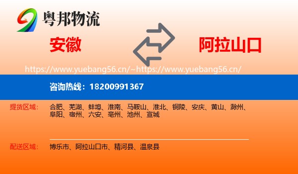 安徽到阿拉山口市物流