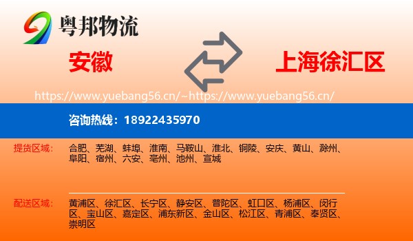 安徽到徐汇区物流