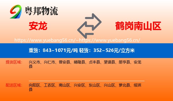安龙县到南山区物流专线