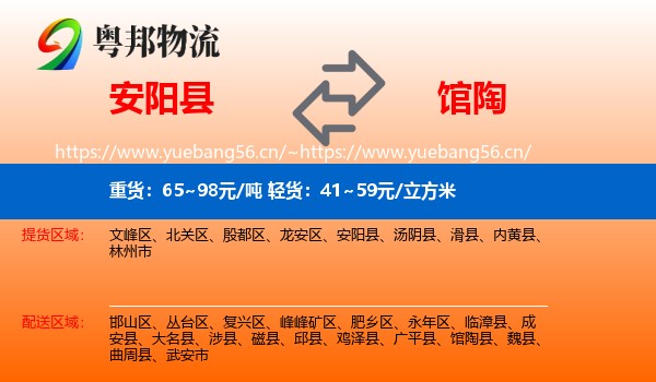 安阳县到馆陶县物流