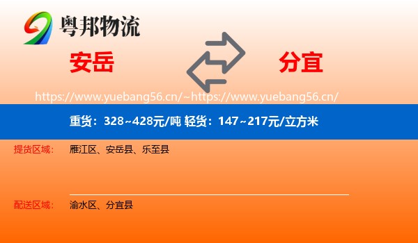 安岳到分宜县物流