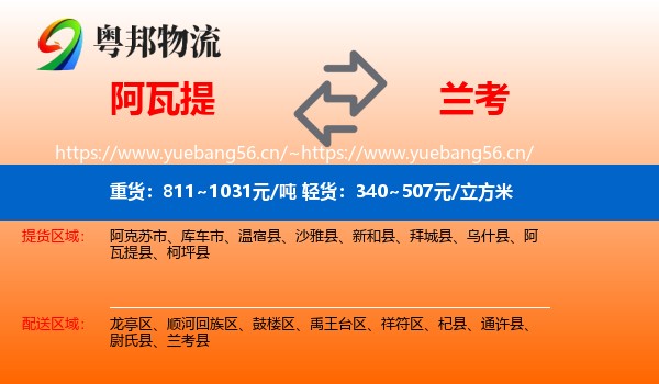阿瓦提到兰考县物流
