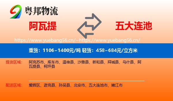 阿瓦提到五大连池市物流