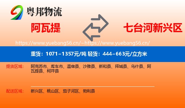 阿瓦提到新兴区物流