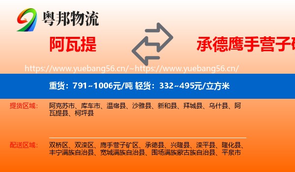 阿瓦提到鹰手营子矿区物流
