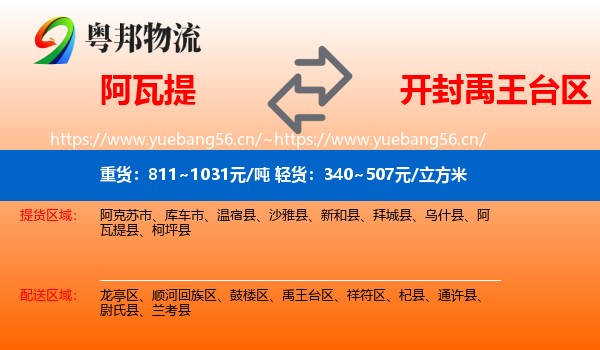 阿瓦提到禹王台区物流