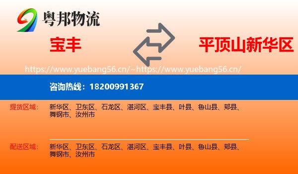 宝丰到新华区物流