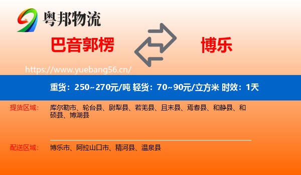 巴音郭楞到博乐市物流专线名片