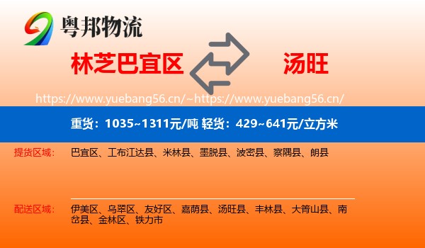 林芝巴宜区到汤旺县物流