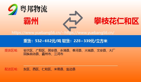霸州到仁和区物流