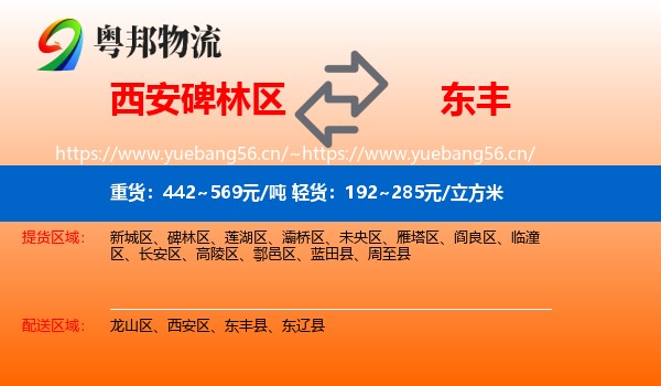 西安碑林区到东丰县物流