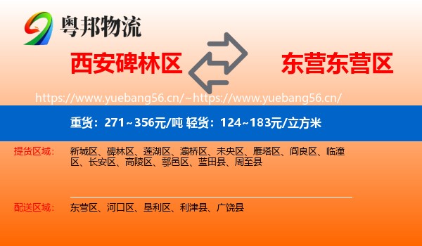 西安碑林区到东营区物流