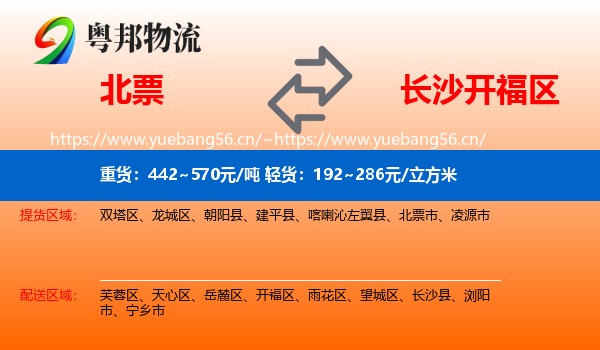 北票到开福区物流