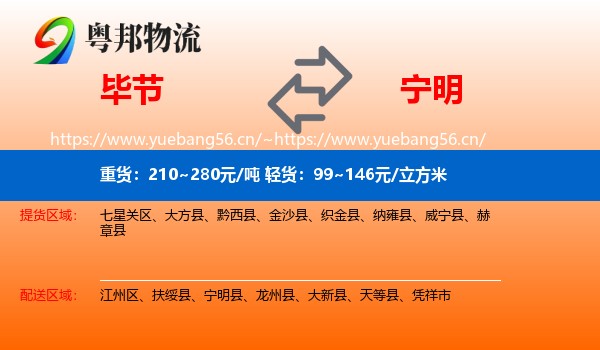毕节到宁明县物流