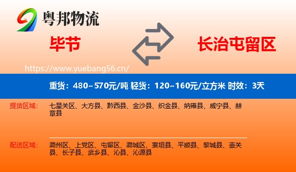 毕节到屯留区物流专线名片