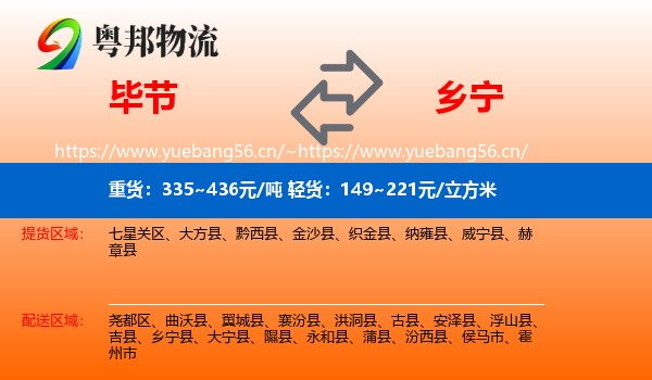 毕节到乡宁县物流
