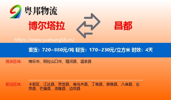 博尔塔拉到昌都物流专线名片