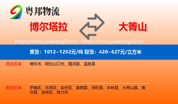 博尔塔拉到大箐山县物流