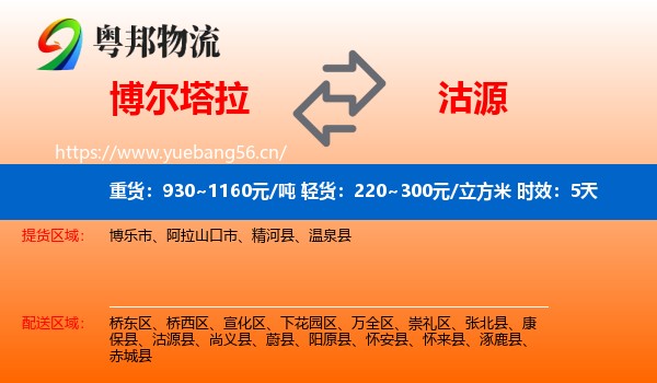 博尔塔拉到沽源县物流专线名片