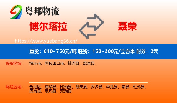 博尔塔拉到聂荣县物流专线名片