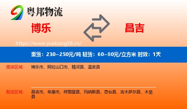 博乐到昌吉物流 博乐到昌吉物流专线名片