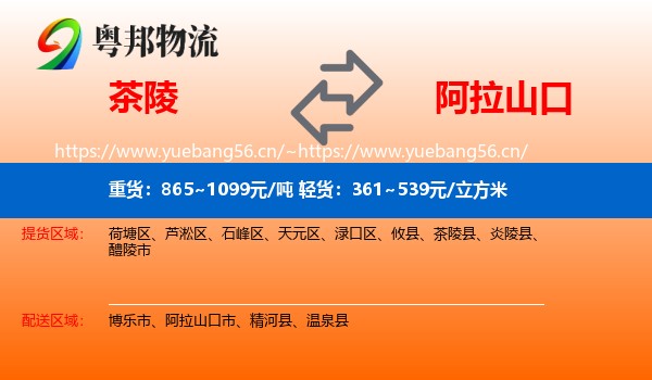 茶陵到阿拉山口市物流