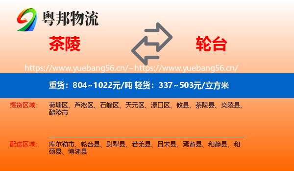 茶陵到轮台县物流