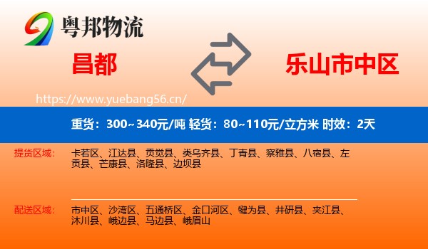 昌都到市中区物流 昌都到市中区物流专线名片