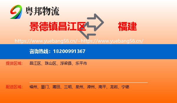 昌江区到福建物流专线