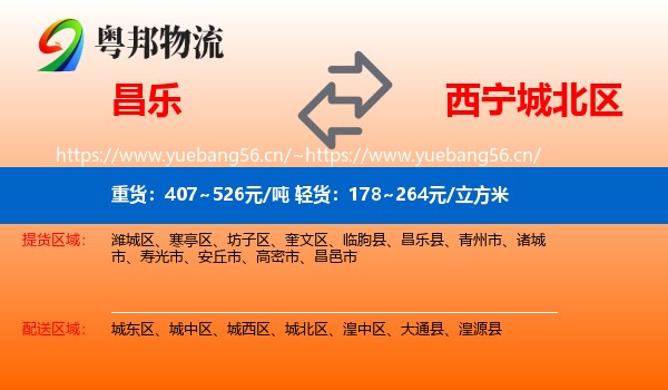 昌乐到城北区物流