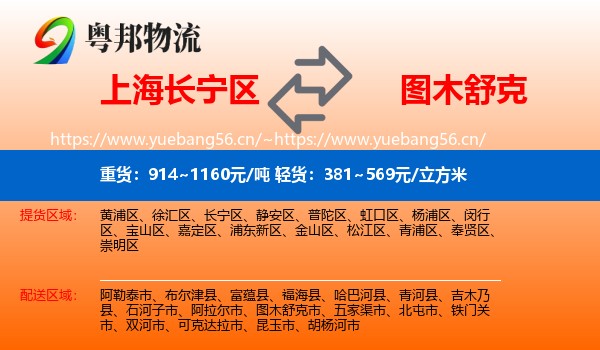 上海长宁区到图木舒克市物流