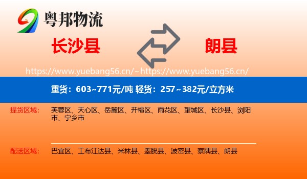 长沙县到朗县物流