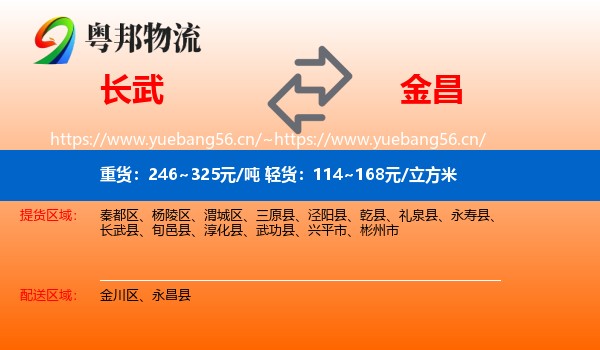 长武到金昌物流