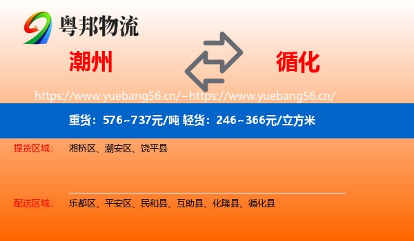 潮州到循化县物流