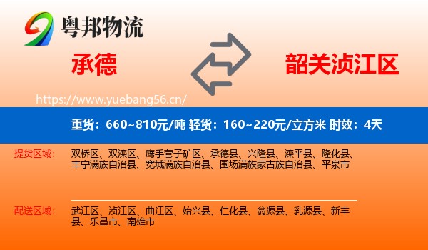 承德到浈江区物流专线名片