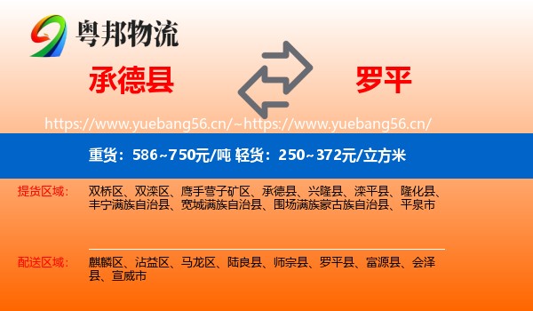 承德县到罗平县物流