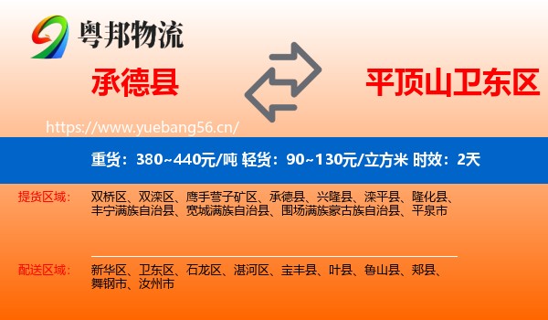 承德县到卫东区物流专线名片